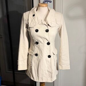 Ricki's Off-White Double-Breasted Trench Coat